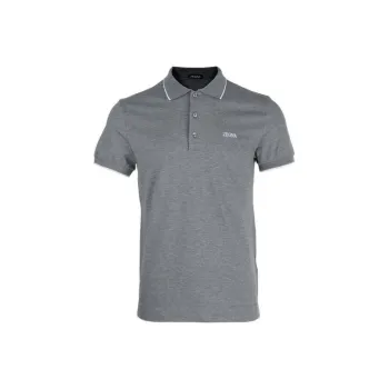 Zegna Logo Embroidered Short Sleeved Polo Shirt