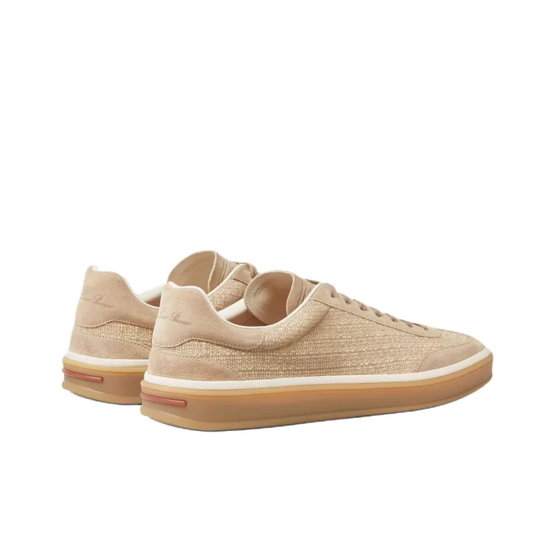 Loro Piana Tennis Walk Low Top Skateboard Shoes Men's Light Beige-3