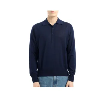 Ami Long Sleeved Knitted Polo Shirt