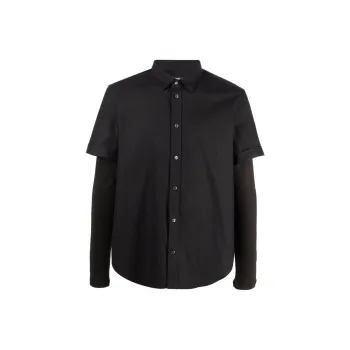 DIESEL S-Marley-A Layer-Sleeved Buttoned Shirt