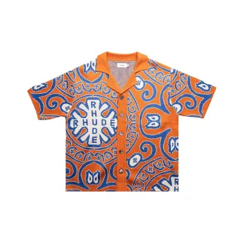 RHUDE Knit Tile Button Up Shirt