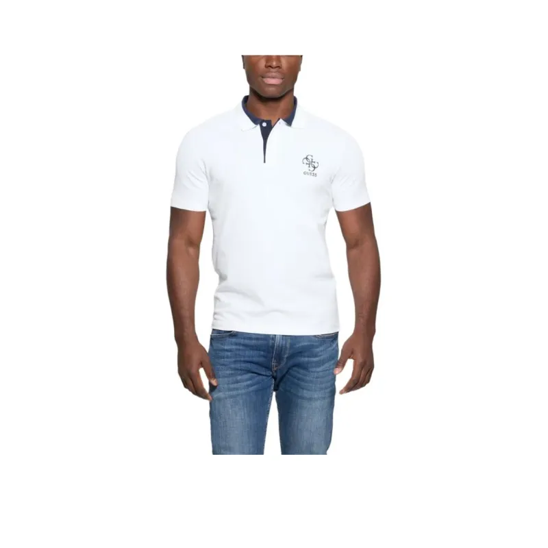 GUESS Polo Shirts Men White-0