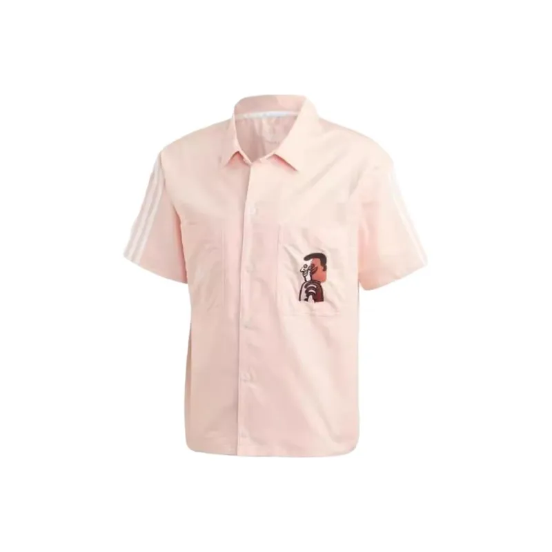 Adidas Originals Polo Shirts Men Pink-0
