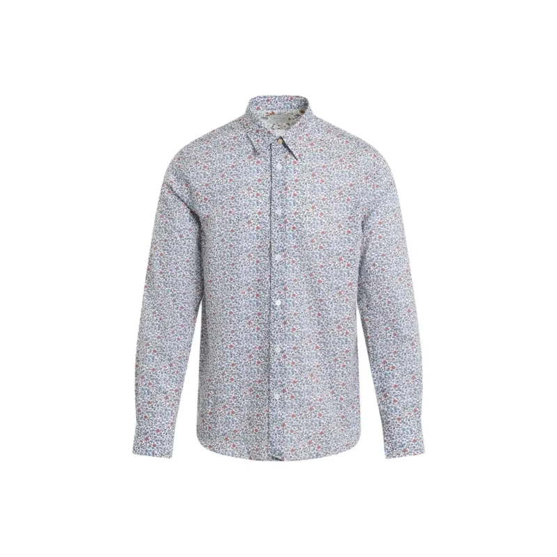 Paul Smith Floral Printed Curved Hem Shirt-0