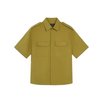 Neil Barrett Epaulettes Short-Sleeved Poplin Shirt