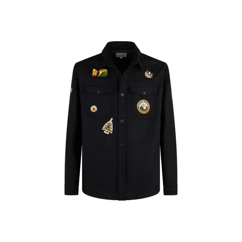 MC2 Saint Barth Patch detail Felted Shirt Jacket-0