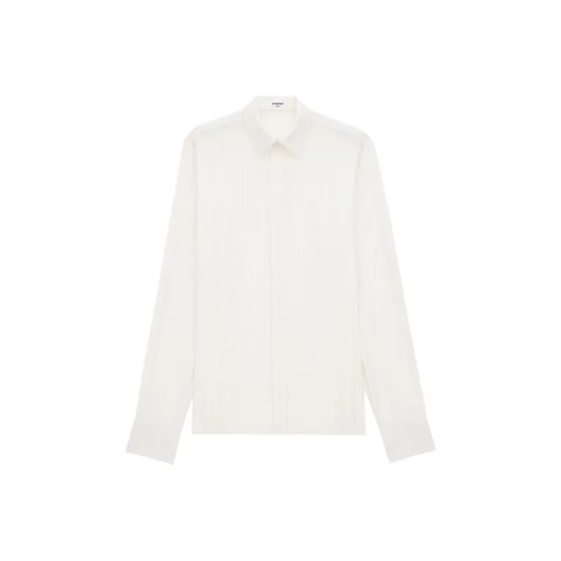 SAINT LAURENT Striped Relaxed Fit Shirt-0
