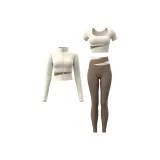 Ivory White Three-Piece Set (Coat+Short-Sleeved Shirt+Pants)