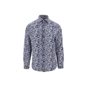 ETRO Paisley Printed Curved Hem Shirt