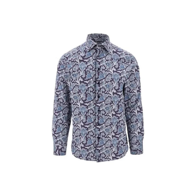 ETRO Paisley Printed Curved Hem Shirt-0