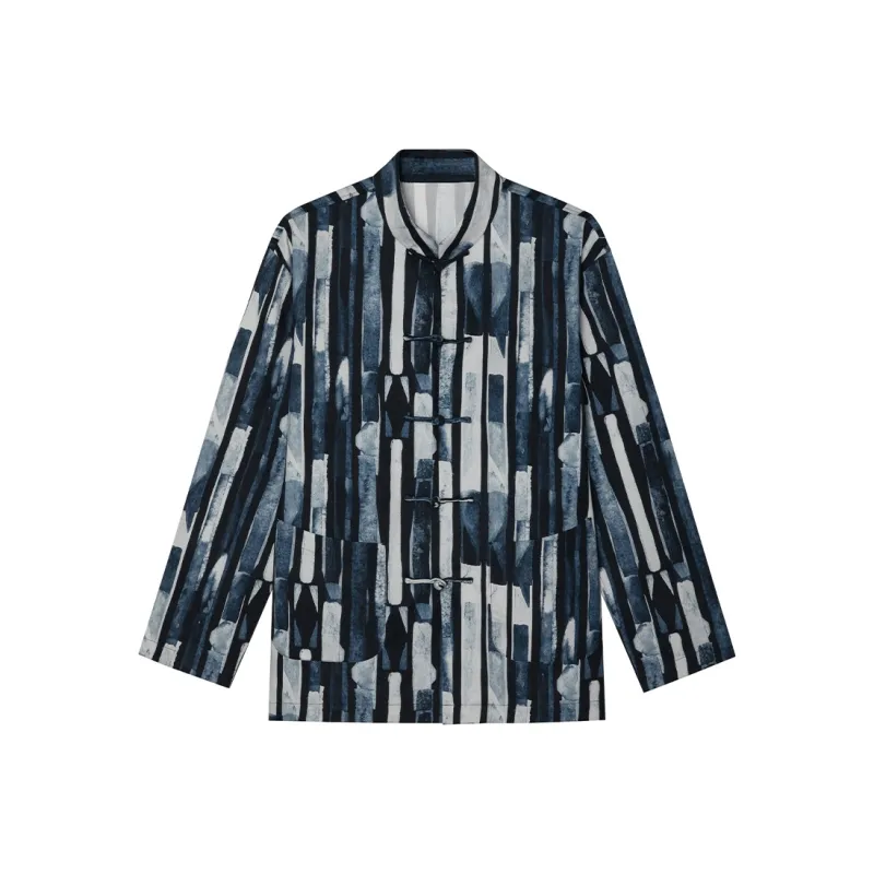 SKARO Shirt Men's Ink Blue Stripe-0