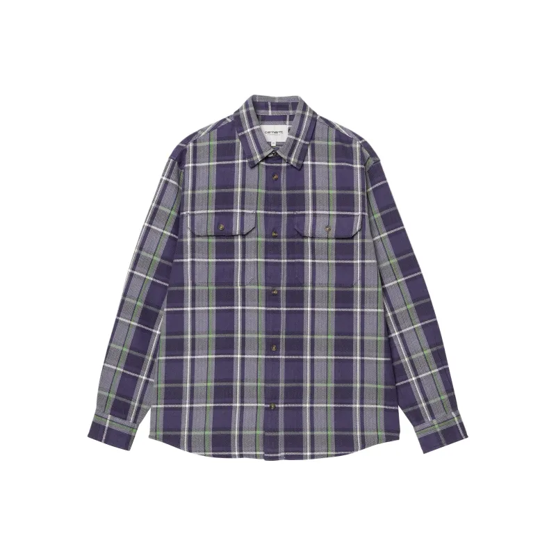 Carhartt WIP L/S Hobart Shirt Men's Purple-0