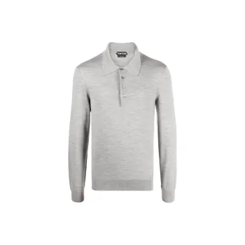 TOM FORD Long Sleeved Knitted Polo Shirt