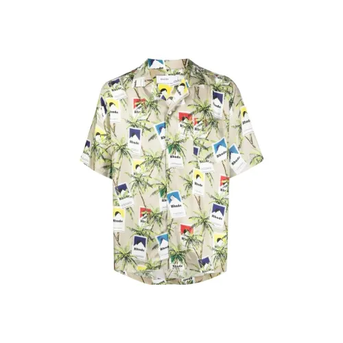 RHUDE Cigarette Print Button Up Shirt