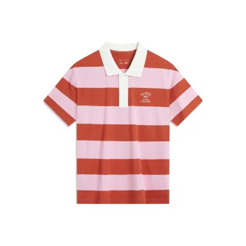 LiNing Weekend Youth Polo Shirt Unisex Sunshine Dirty Orange
