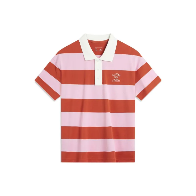 LiNing Weekend Youth Polo Shirt Unisex Sunshine Dirty Orange-0