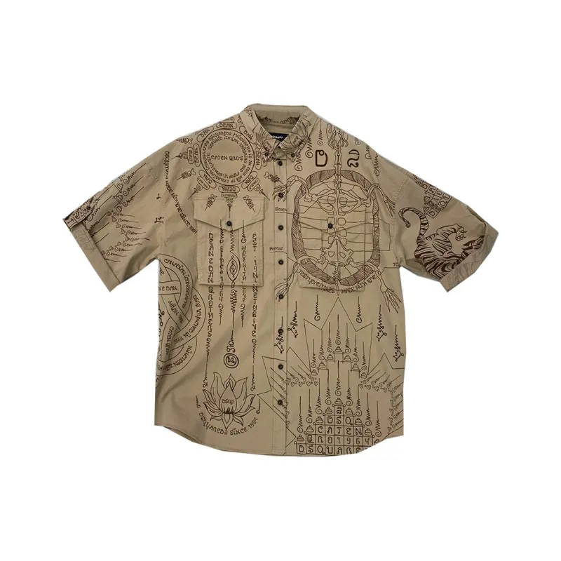 Dsquared2 Graphic Printed Buttoned Shirt-0