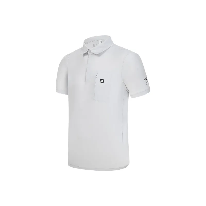 FILA Polo Shirt Men's Light Purple Gray-0