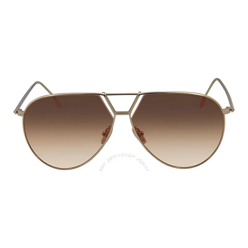 Victoria Beckham Aviator Sunglasses Women's Gold-2