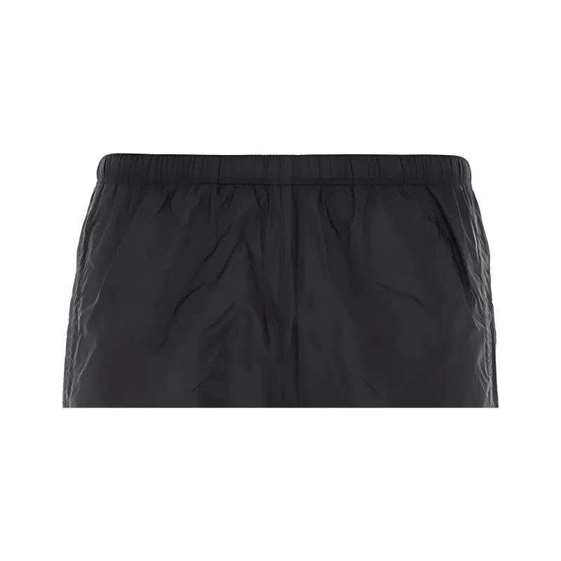 PRADA Triangle Logo Plaque Elastic Swim Shorts-4