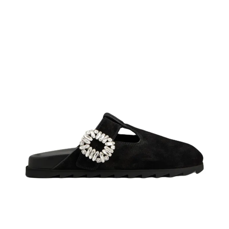 Roger Vivier Slidy Viv' Closed Toe Slippers Women's Black-1