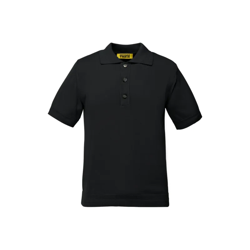 Onitsuka Tiger SS25 KNIT Polo Shirt Men's Black-0