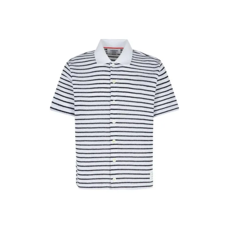 THOM BROWNE Short Sleeved Striped Shirt-0