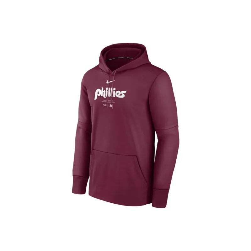 Nike Philadelphia Phillies Authentic Collection Practice Men's Nike Therma Mlb Pullover Hoodie-0