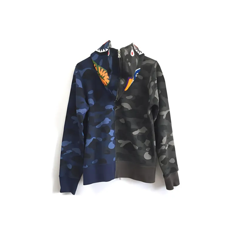 Bape Color Camo Separate Shark Full Zip Hoodie-1