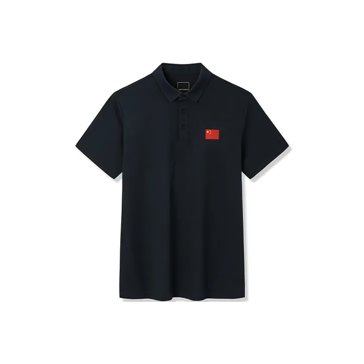 Anta Champion Series Polo Shirt Men's Night Sea Black-0