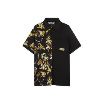 VERSACE Baroque Print Polo Shirt