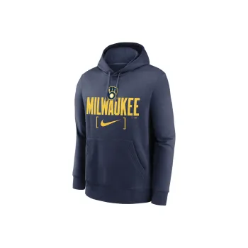 Nike Milwaukee Brewers Club Slack Men's Nike Mlb Pullover Hoodie