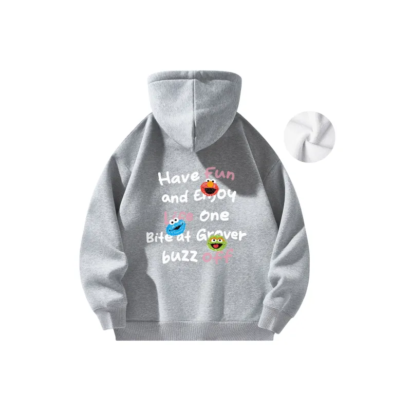SESAME STREET Sweatshirt Thickened And Fleece Lined Unisex-25