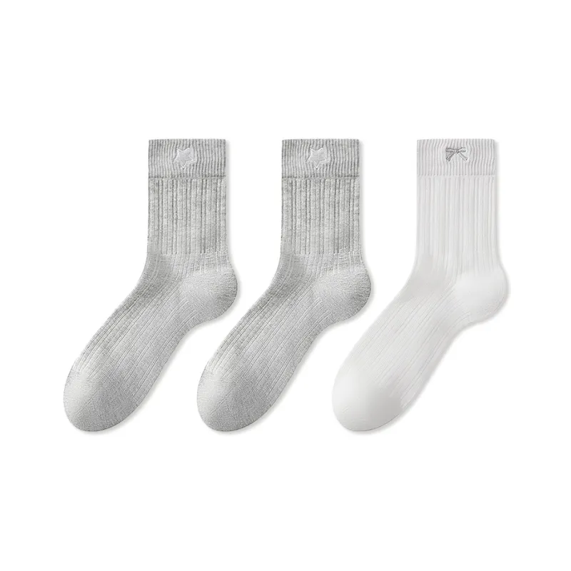 JIAZINI Mid Calf Socks Women's 3 Pack-6