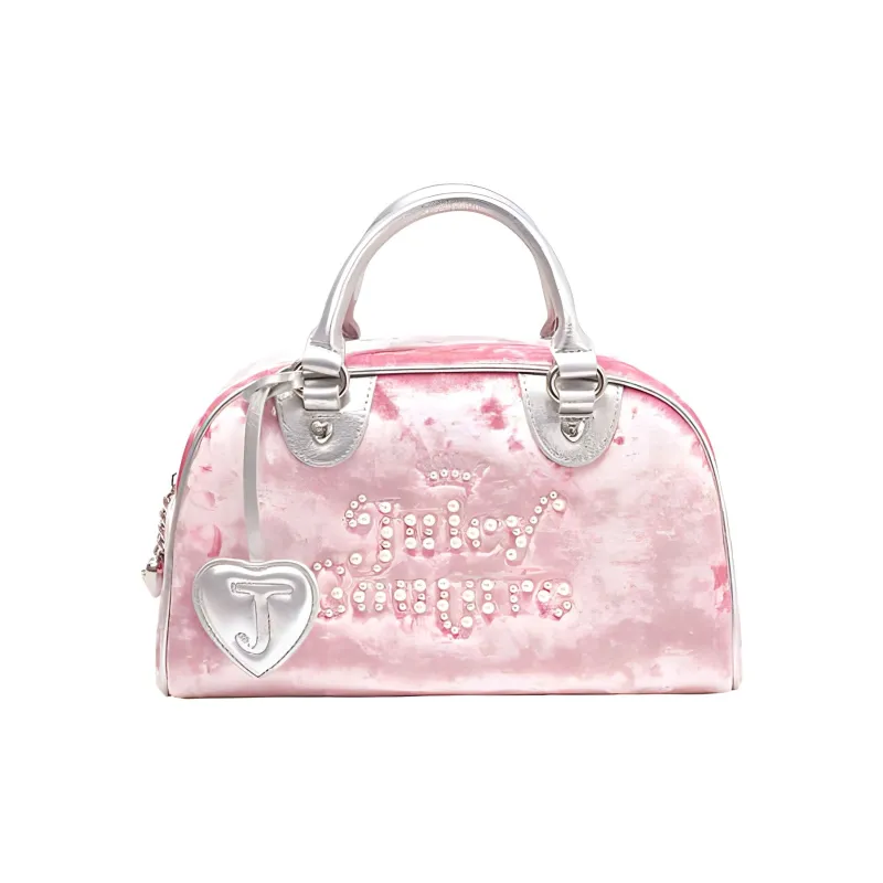 JUZI PU Boston Bag Shoulder Bag Crossbody Bag Handbag Medium Size Women's Black/Silver/Pink-7