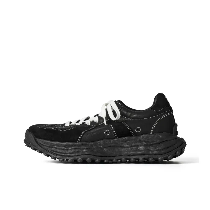 PIPG Abrasion Resistant Breathable Height Increasing Low Top Casual Shoes Unisex Black-0