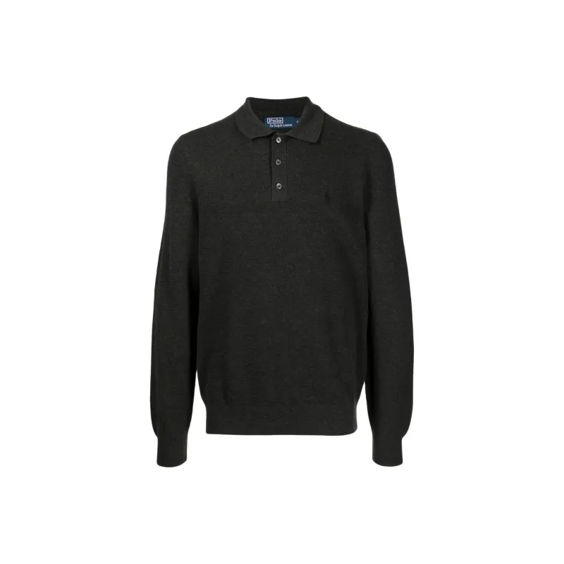 Polo Ralph Lauren Mélange effect Cashmere Polo Jumper-0