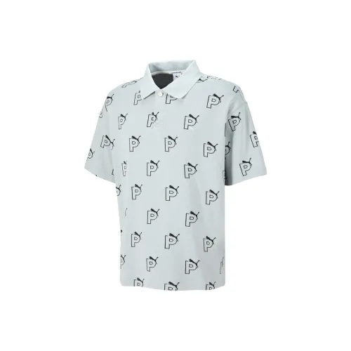PUMA Polo Shirts Unisex Platinum Gray