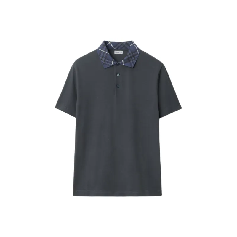 Burberry Check Collar Polo Shirt-0