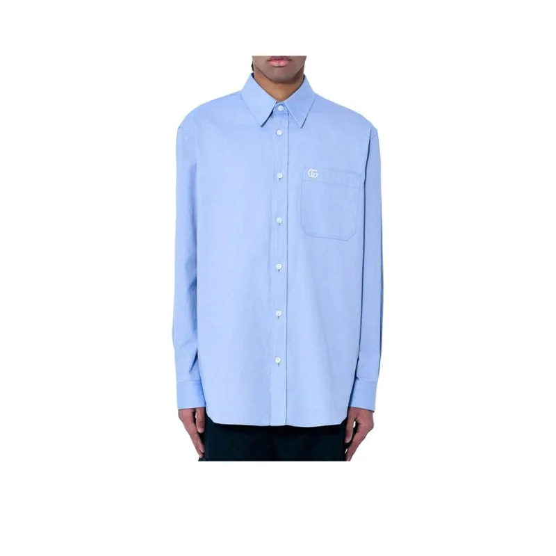 GUCCI Embroidered Oxford Shirt-0