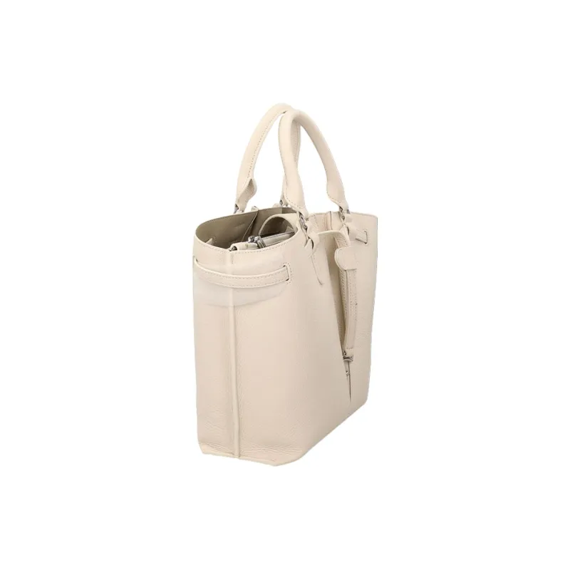 COCCINELLE Nubuck Leather Bucket Bag, Shoulder Bag, Handbag Women's White-2