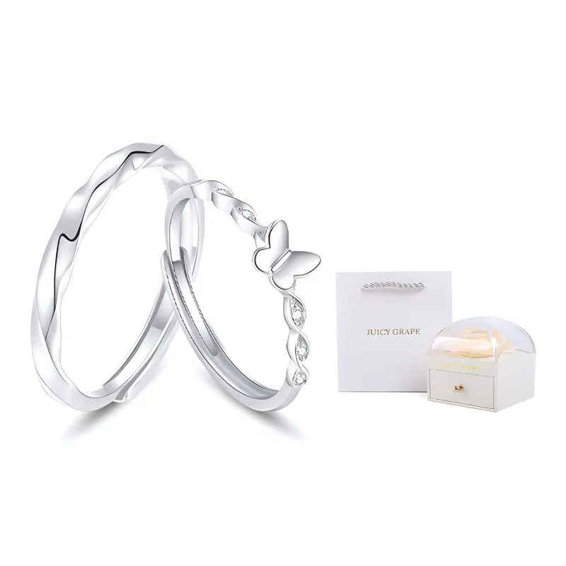 JUICY GRAPE S925 Silver Rings Unisex-2