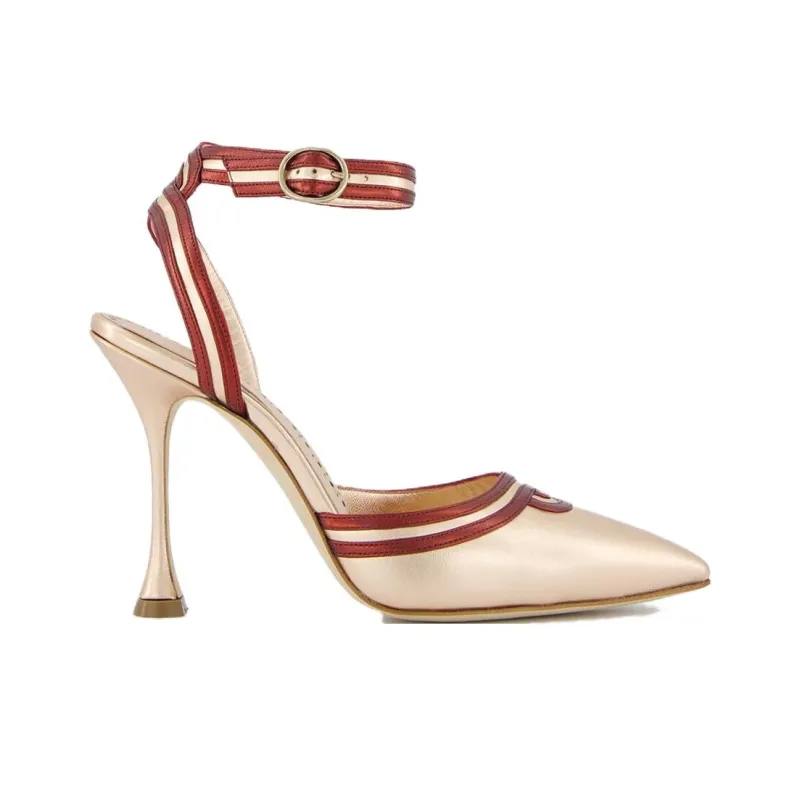 MANOLO BLAHNIK Chonga Slim Heel High Heels 10.5cm Women's Gold-1