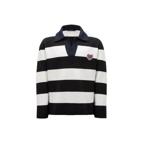 Moncler Stripe Long Sleeve Polo