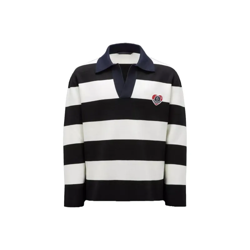 Moncler Stripe Long Sleeve Polo-0