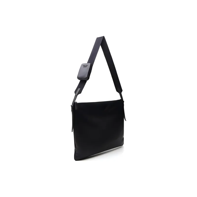 PRADA Calfskin Crossbody Bag Regular Men's Black-1