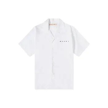 MARNI Boxy Fit Logo Bowling Shirt