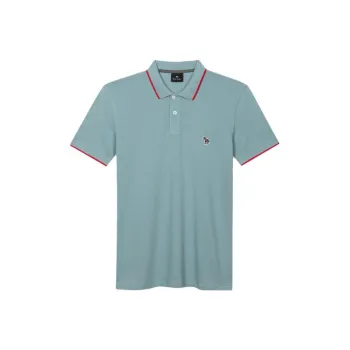 Paul Smith Zebra Embroidered Straight Hem Polo Shirt