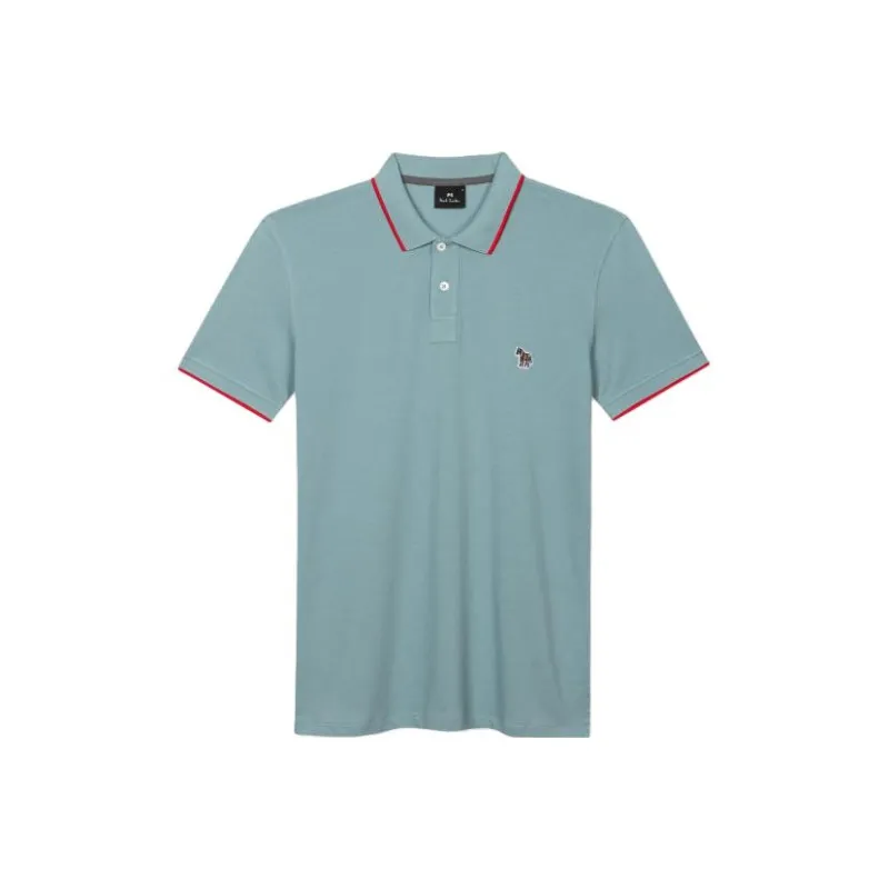 Paul Smith Zebra Embroidered Straight Hem Polo Shirt-0