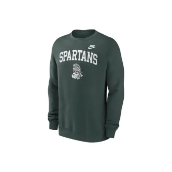 Nike Michigan State Spartans Legacy Classic Arch Over Logo Men's Nike College Pullover Crew